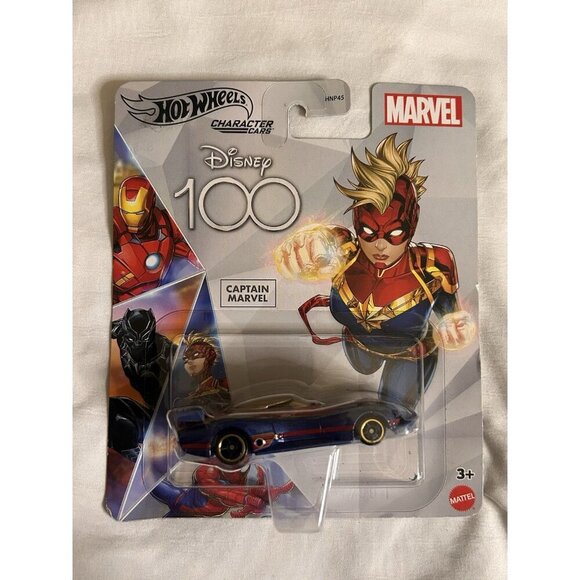 Hot Wheels Other - Hot Wheels Character Cars Disney 100 Marvel Captain Marvel 1:64